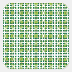Sticker Carré Motif carré de la forêt verte géométrique moderne