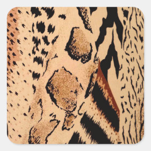 Sticker Carré Motif Cheetah