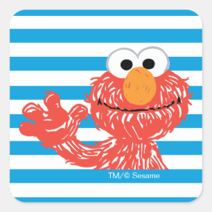 Sticker Carré Motif de bande Crayon Elmo