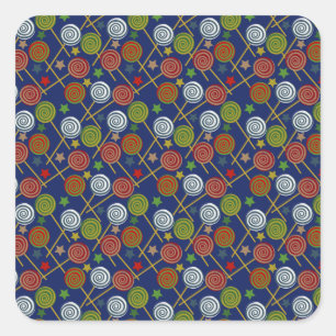 Sticker Carré Motif de bonbons   motif Lollies   lollipop 17