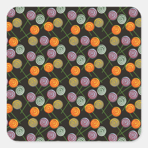 Sticker Carré Motif de bonbons motif Lollies lollipop 52