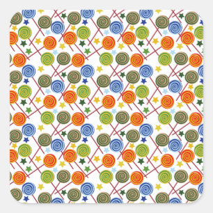 Sticker Carré Motif de bonbons   motif Lollies   lollipop 61