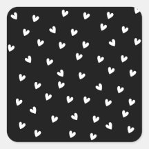 Motif de cœur monochrome noir et blanc