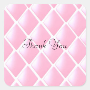 Sticker Carré Motif de diamants carrelé rose
