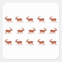 Motif de marche de cerf brun festif