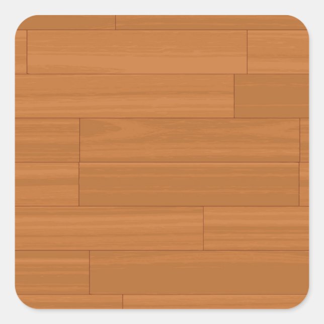 Sticker Carré Motif de parquet en bois (Devant)