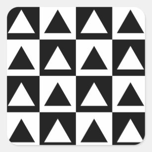 Sticker Carré Motif géométrique de forme de triangle noire et