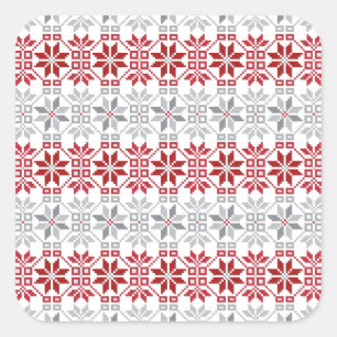 Sticker Carré Motif géométrique du soleil du matin letton VIII