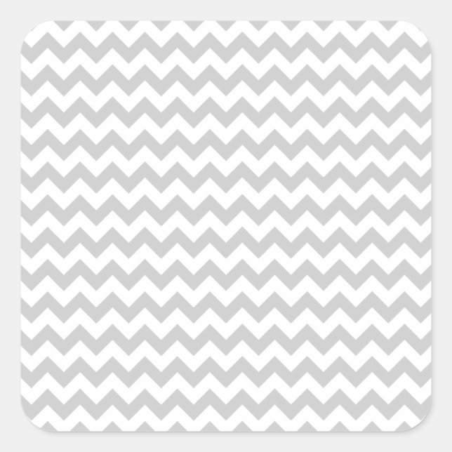 Sticker Carré Motif gris clair Chevron (lignes fines) (Devant)