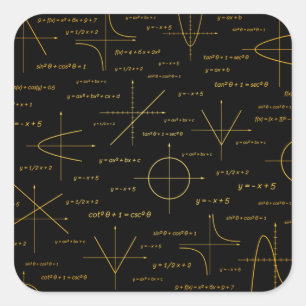 Sticker Carré motif mathématique Abstrait