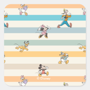 Sticker Carré Motif multiréglé classique Mickey & ses amis