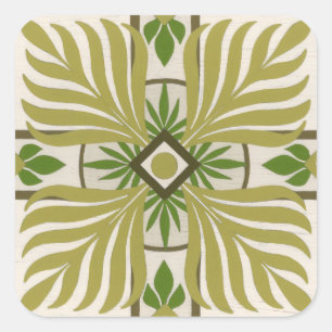 Sticker Carré Motif Non-Embelli II de paume