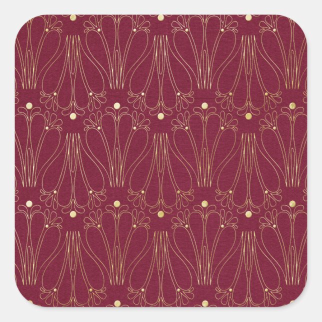 Sticker Carré Motif papier numérique (Devant)