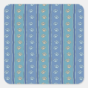 Sticker Carré Motif Pawprint