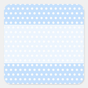 Sticker Carré Motif Polka blanc et bleu. Spotty.