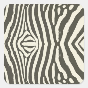 Sticker Carré Motif Poster de animal Zebra Stripe