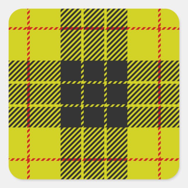 Sticker Carré Motif tartan MacLeod (Devant)