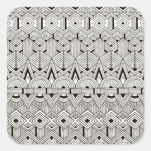 Sticker Carré Motif tribal inspiré