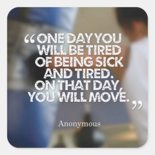 Sticker Carré Motivation de la santé et de la condition physique