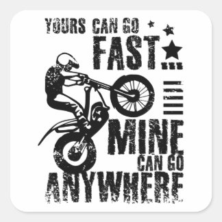 Sticker Carré Moto d'essai rapide