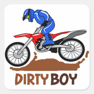 Sticker Carré Motocross