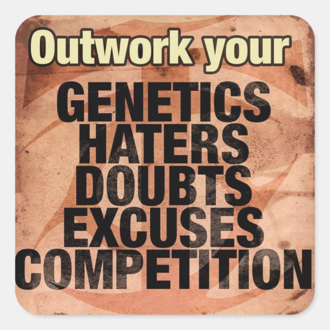 Sticker Carré Mots Inspirationnels - Plan - Motivation (Devant)