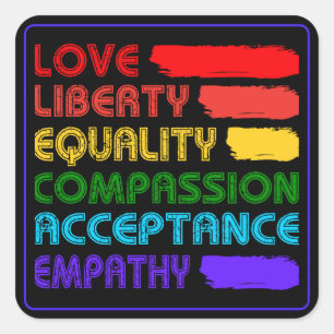 Sticker Carré Mots Pour Vivre Par