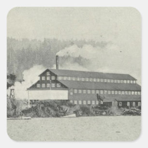 Sticker Carré Moulin de Gualala, la Californie