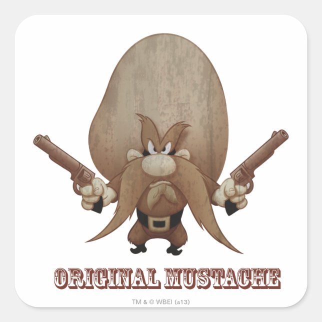 Sticker Carré Moustache originale (Devant)