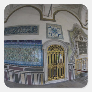 Sticker Carré Moyen-Orient Turquie et ville d'Istanbul avec les 