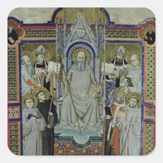 Sticker Carré Ms 501 St. Benedict (vellum) (Devant)