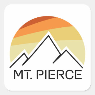Sticker Carré Mt. Pierce New Hampshire Retro