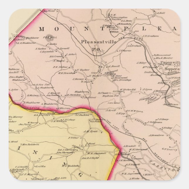 Sticker Carré Mt Pleasant, Ossining, New York (Devant)