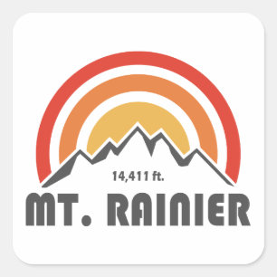 Sticker Carré Mt. Rainier