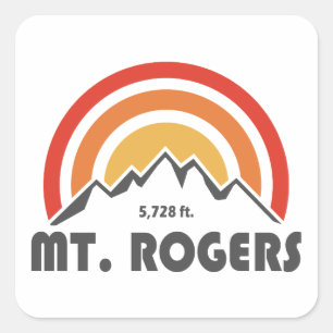 Sticker Carré Mt. Rogers