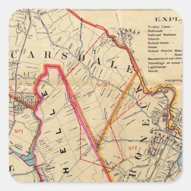 Sticker Carré Mt. Vernon, E Chester, Pelham, New Rochelle, NY (Devant)