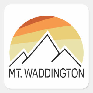 Sticker Carré Mt. Waddington British Columbia Retro