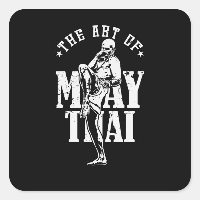 Sticker Carré Muay Thai "The Art of Muay Thai" (Devant)