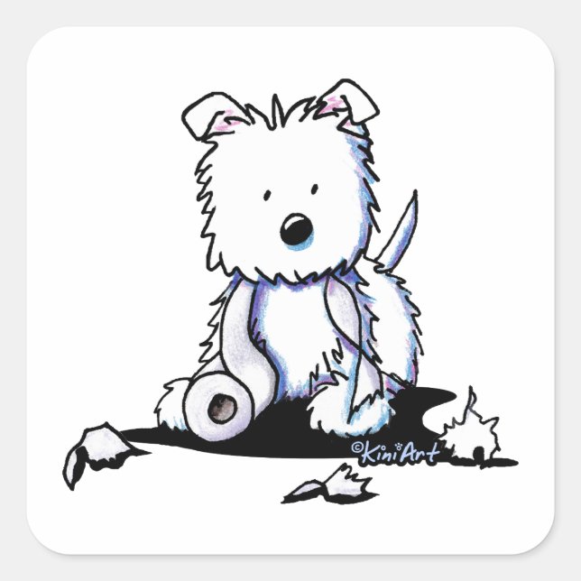 Sticker Carré Muggers Westie TP (Devant)