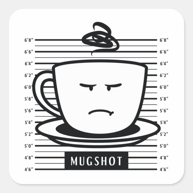 Sticker Carré Mugshot (Devant)
