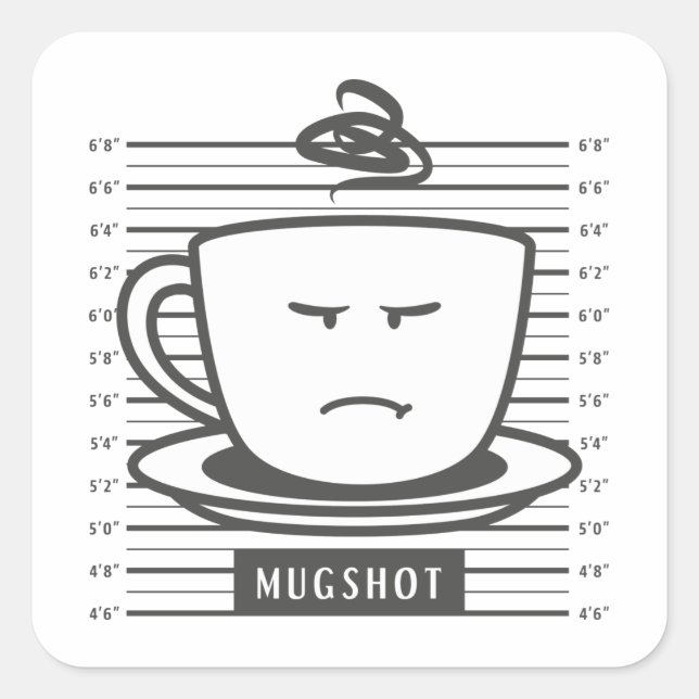 Sticker Carré Mugshot (Devant)
