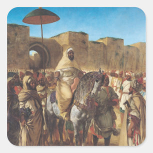 Sticker Carré Muley Abd-ar-Rhaman, Le Sultan du Maroc