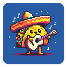 Musical Taco - Drôle Pixel Art Mariachi Design
