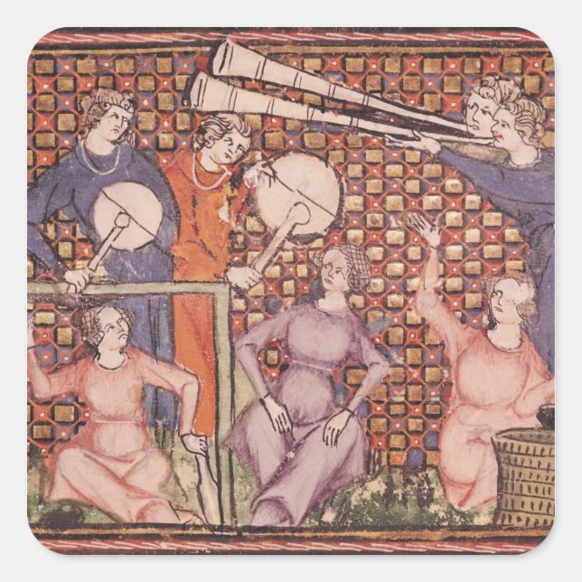 Sticker Carré Musiciens, d'Ovide Moralize (Devant)