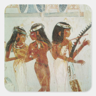 Sticker Carré Musiciens et danseurs