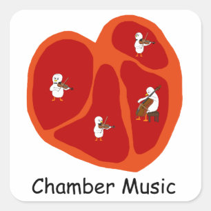 Sticker Carré musique chambre