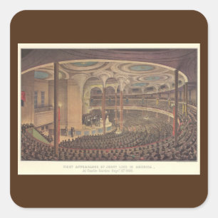 Sticker Carré Musique vintage, Jenny Lind, chanteuse d'opéra sué