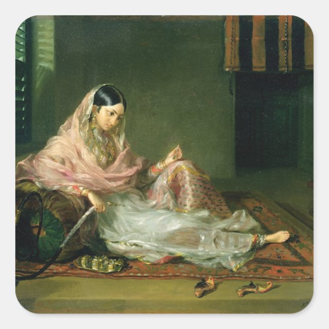 Sticker Carré Muslim Lady Recrows, 1789 (huile sur toile) (Devant)