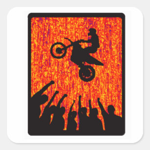 STICKER CARRÉ MX RED FLARES