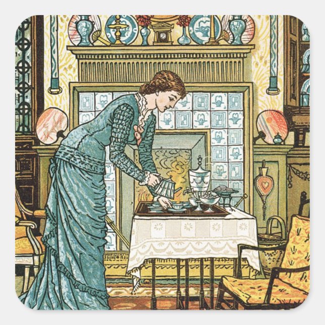 Sticker Carré My Lady's Chamber, face à face (Devant)